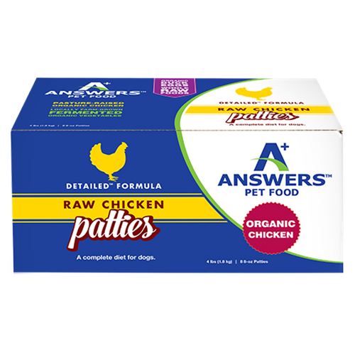 Answers Pet Food Detailed Chicken Formula for Dogs - Patties