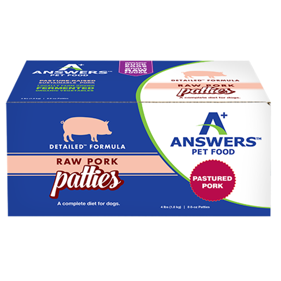 Answers Pet Food Detailed Pork Formula for Dogs - Patties