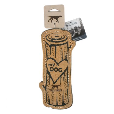 Tall Tails Natural Leather Love My Dog Log Toy