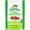 FELINE GREENIES PILL POCKETS Natural Cat Treats, Catnip Flavor (1.6 oz. Pack (45 Treats))