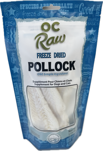 OC Raw Dog OC Raw Freeze Dried Pollock for Dogs and Cats (3.2 oz)