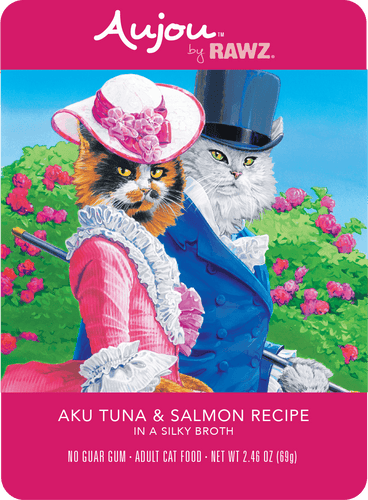 RAWZ Aujou Aku Tuna & Salmon Recipe Cat Wet Food (2.46 oz. Pouches)