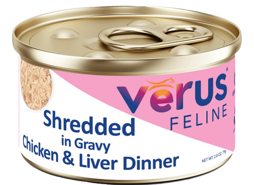 VēRUS Feline Shredded in Gravy Chicken & Liver Dinner