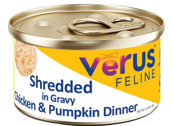 VēRUS Feline Shredded in Gravy Chicken & Pumpkin Dinner