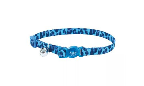 Coastal Pet Product Safe Cat Fashion Adjustable Breakaway Collar (Sushi on Blue 3/8 X 8-12)