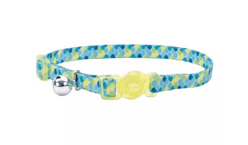 Coastal Pet Product Safe Cat Fashion Adjustable Breakaway Collar (Sushi on Blue 3/8 X 8-12)