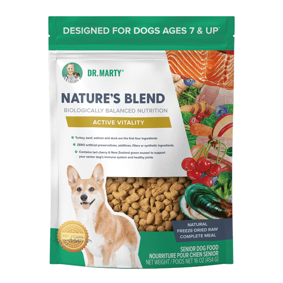 Dr. Marty Nature's Blend Active Vitality Seniors Freeze Dried Raw Dog Food