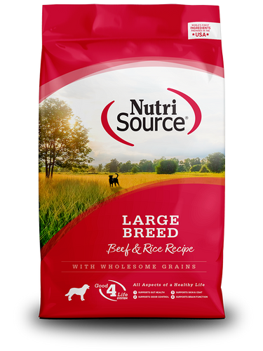 KLN NutriSource Large Breed Beef & Rice Recipe (26 lb)