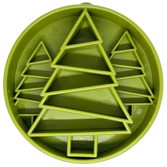 SodaPup Pine Tree Design eBowl Enrichment Slow Feeder Bowl for Dogs