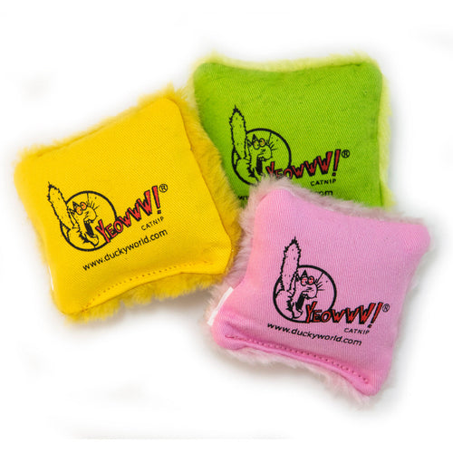 Yeowww! Catnip Pillow Cat Toy Assorted (2.5” x 2.5”)