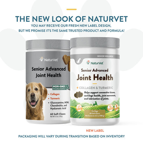 NaturVet Senior Advanced Joint Health Dog Soft Chews (60 Soft Chews)