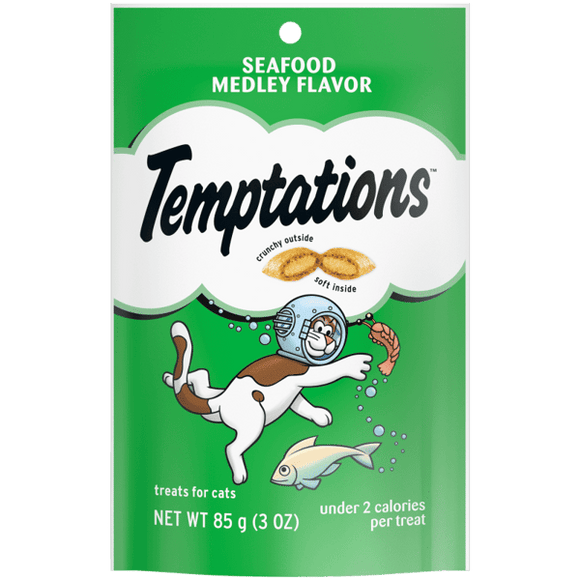 Temptations Seafood Medley Flavor Cat Treats (30-oz)