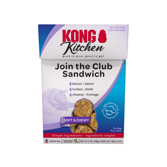 KONG Kitchen Soft & Chewy Join The Club Sandwich Dog Treat (7 oz)