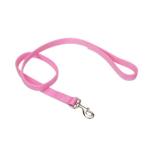 Coastal Double-Ply Dog Leash (1 x 6', Pink)