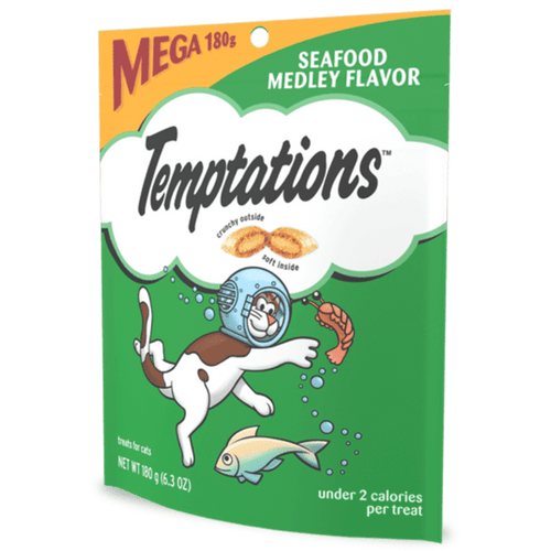 Temptations Seafood Medley Flavor Cat Treats (30-oz)