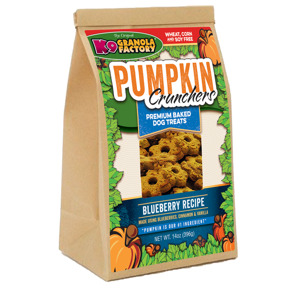 K9 Granola Pumpkin Crunchers, Blueberry Recipe Dog Treats (14 oz)