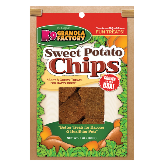 K9 Granola Factory Sweet Potato Chips Dog Treats (8 oz)