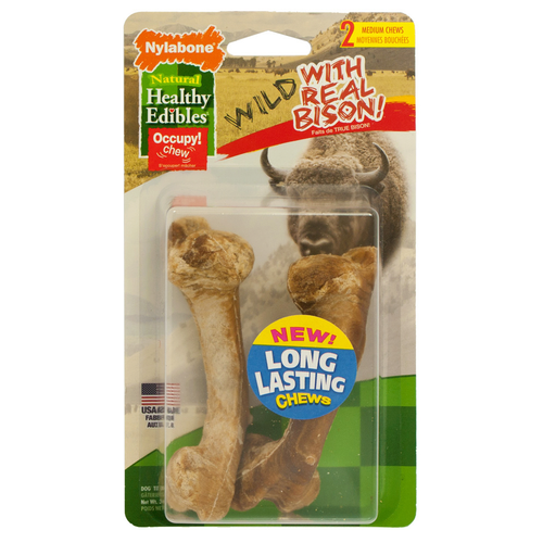 Nylabone Healthy Edibles WILD Natural Long Lasting Bison Dog Chew Treats (Giant: 1 count)