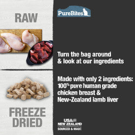 PureBites Chicken & Lamb Liver Freeze Dried Cat Treats