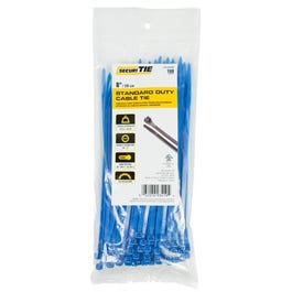 Standard Duty Cable Tie, Blue, 8-In., 100-Pk.