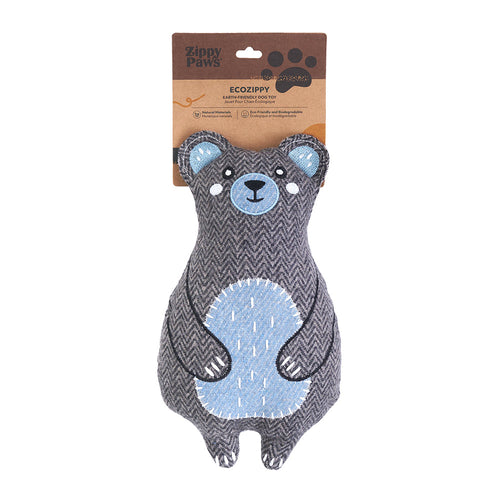 Zippy Paws ecoZippy Cotton Cuddler Bear Dog Toy