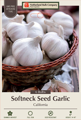 Netherland Bulb Company Softneck Seed Garlic - Artichoke Type
