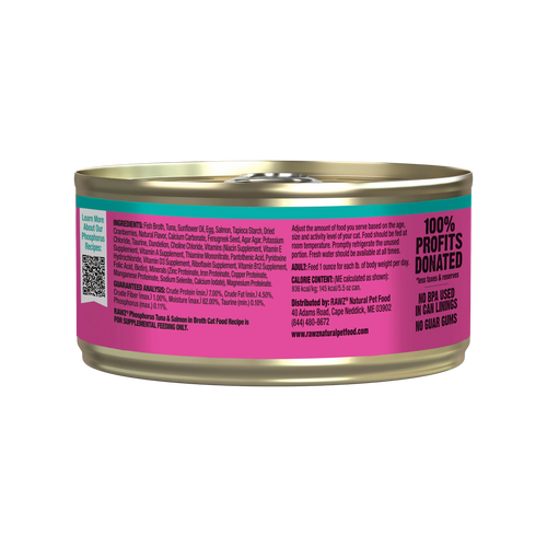 Rawz Lower Phosphorus Tuna & Salmon Canned Cat Food