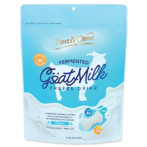 Paws n Chews Fermented Goat Milk Plain Probiotic Freeze-Dried Treats for Dogs