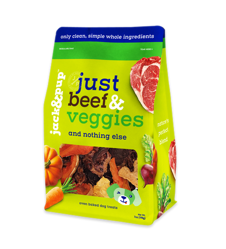 Jack&Pup Just Beef & Veggies Dog Treats