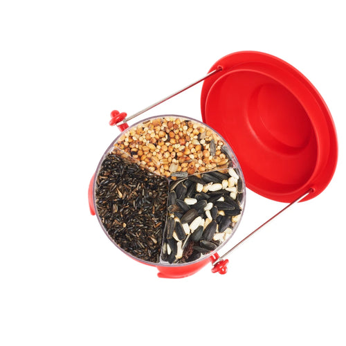 North States Nature's Yard Triple Twist Tube Feeder Red