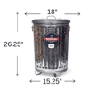 Behrens 20 Gallon Galvanized Steel Outdoor Compost Can with Lid