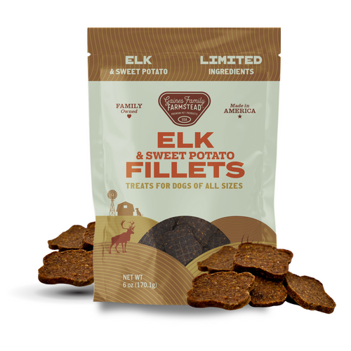 Gaines Family Farmstead Elk & Sweet Potato Fillets Dog Treats
