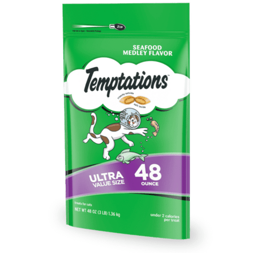 Temptations Seafood Medley Flavor Cat Treats (30-oz)