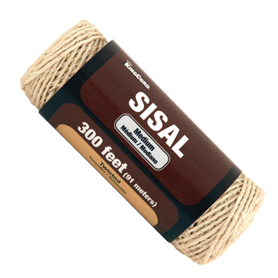 KingCord 300601BGV1 # 24 x 2,250 ft. Medium Weight Twisted Sisal Twine, Natural, Browns / T