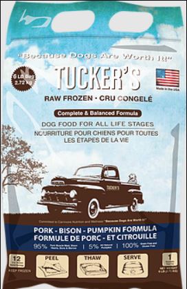 Tucker's Pork, Bison, Pumpkin Frozen Dog Food (3 lb)