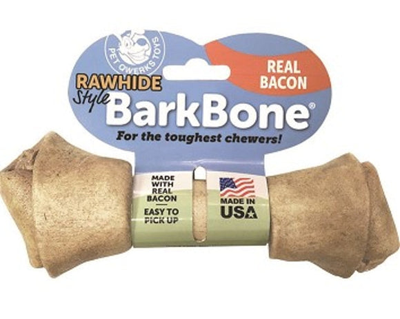 BARKBONE RAWHIDE STYLE NYLON DOG CHEW (MEDIUM, BACON)