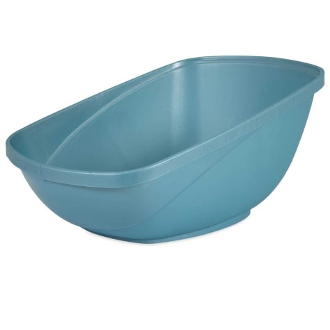 Petmate Hi-Back Open Litter Pan (Large, Pearl Blue)