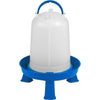 Double-Tuf Poultry Waterer with Legs (3 QT, BLUE/WHITE)