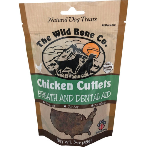 The Wild Bone Co. Chicken Cutlets Dog Treat Breath and Dental Aid (2.75-oz)